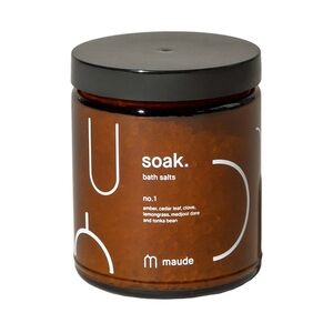 🆕 Maude Soak No. 1 Bath Salts 8 oz Rich Amber Cedar Clove Lemongrass Tonka Bean